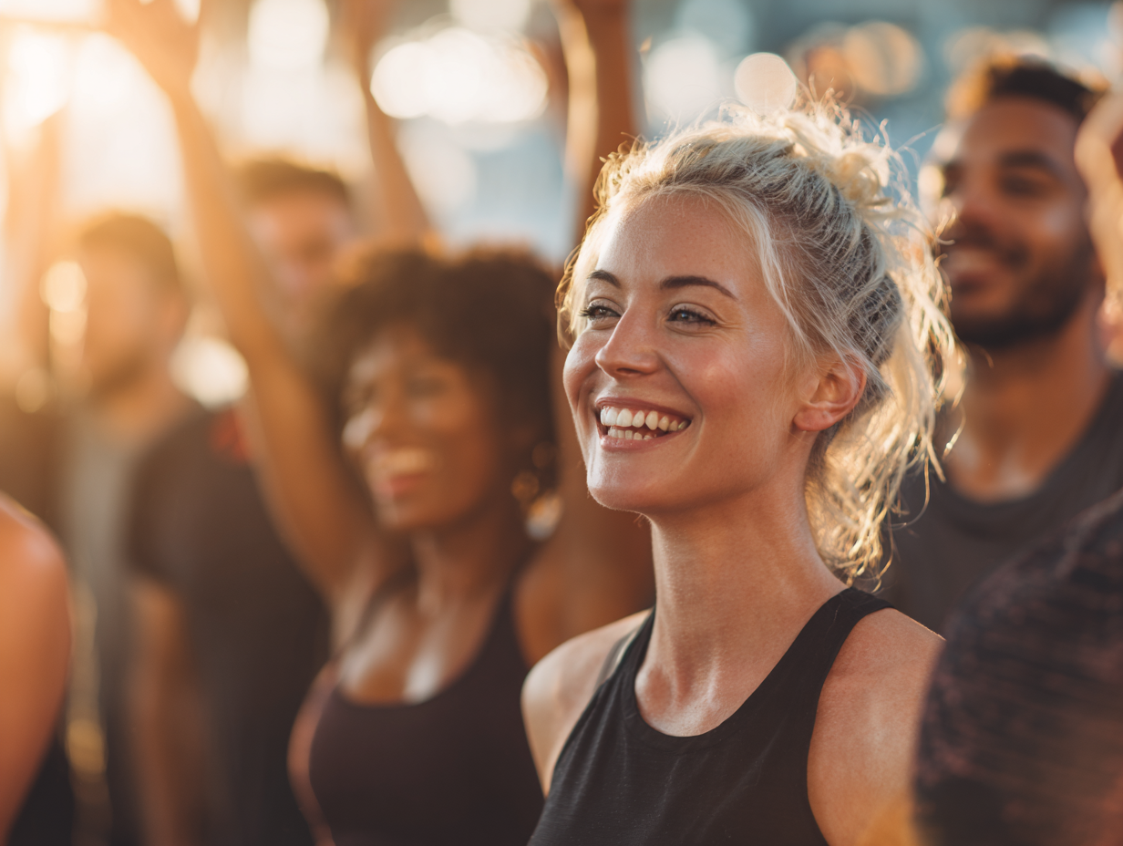 Personas de diferentes edades realizando ejercicios funcionales